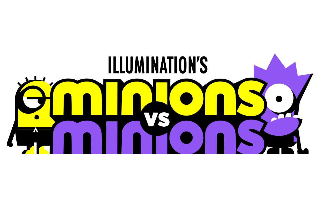 El logotipo de Minions vs. Minions: Bello Bay Club en Universal Kids Resort.
