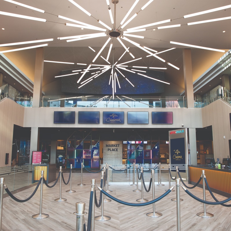 The main lobby of Universal Cinema.