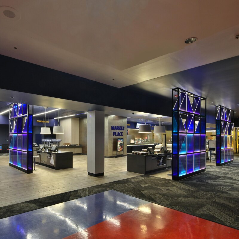 The lobby near Market Place inside of Universal Cinema.