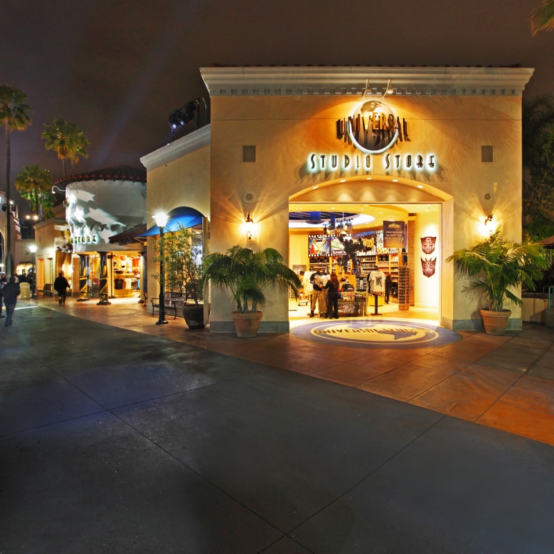 The front entrance to the Universal Studios Hollywood store.