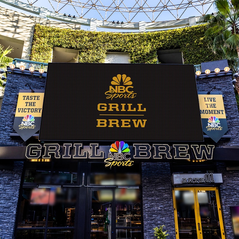 The Sign for NBC Sports Grill and Brew