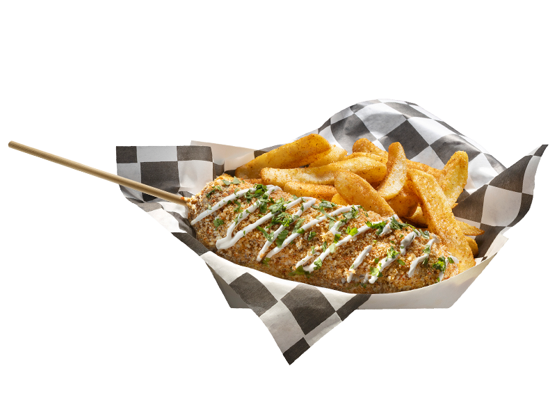 Fried Elote Corndog Meal