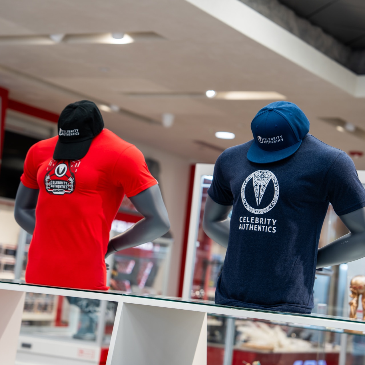 Shirts and hats from Celebrity Authentics at Universal CityWalk Hollywood.