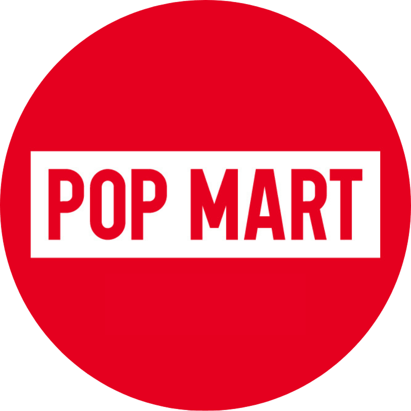 A logo where the words ‘POP MART’ show over a red circle.