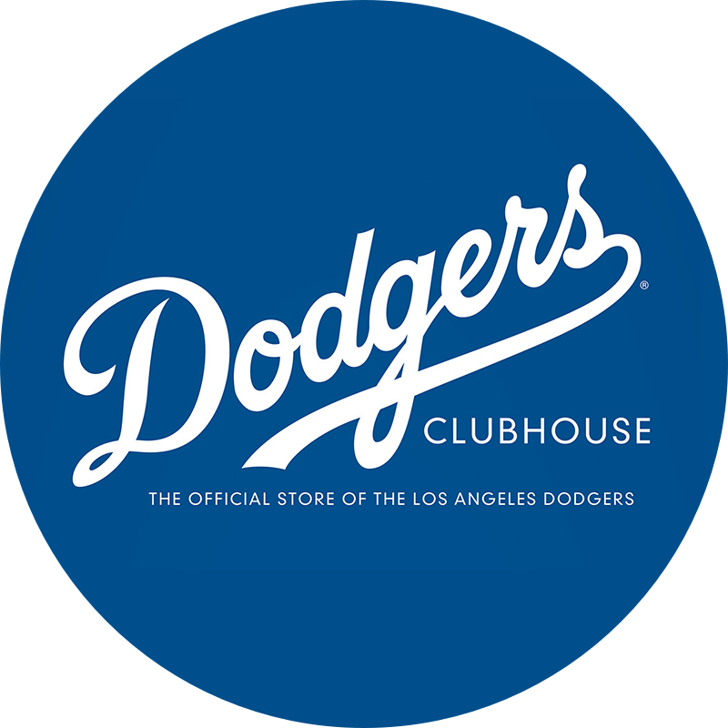 The logo for Dodgers Clubhouse at Universal CityWalk Hollywood.