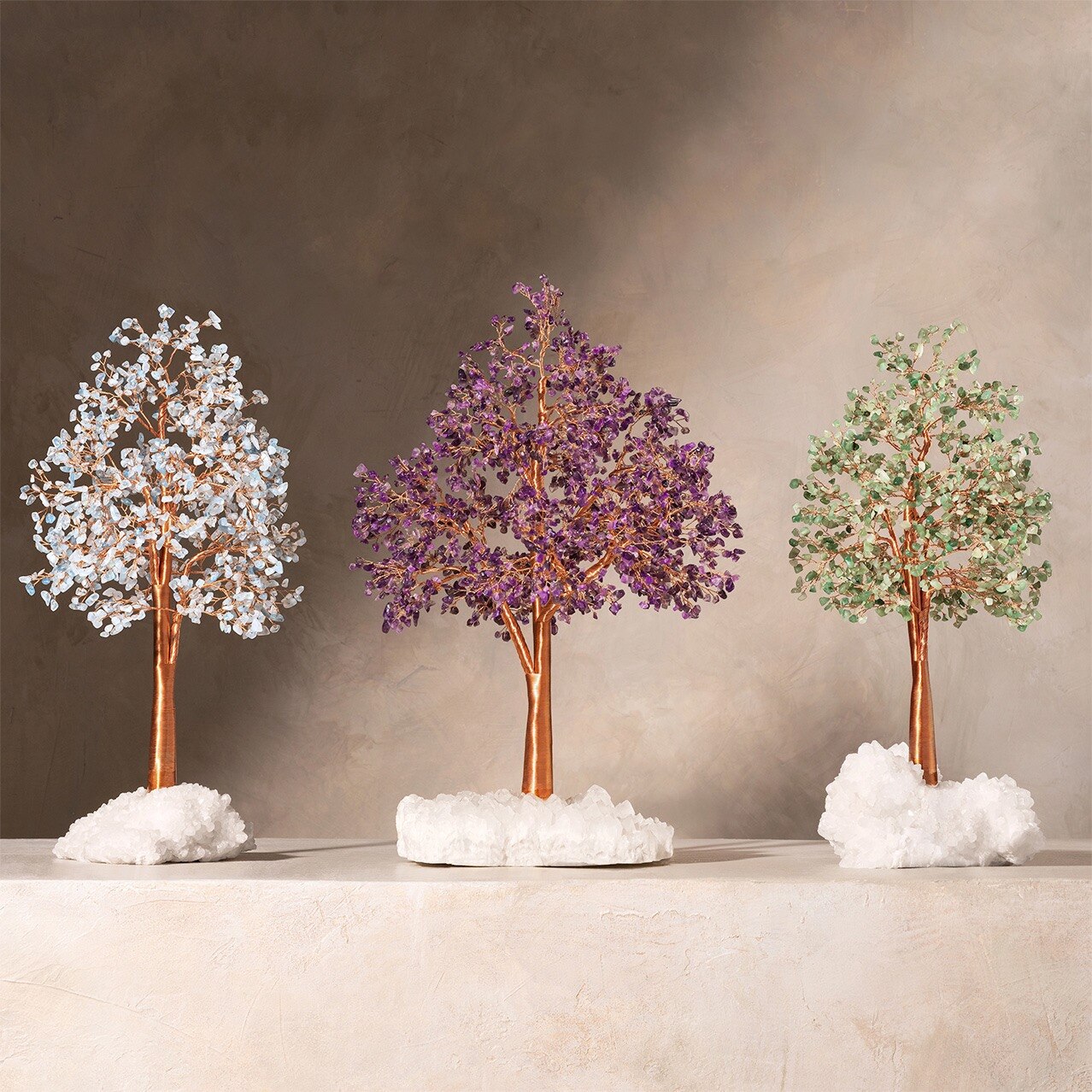 A display of three Feng Shui Trees from Karma and Luck at Universal CityWalk Hollywood.