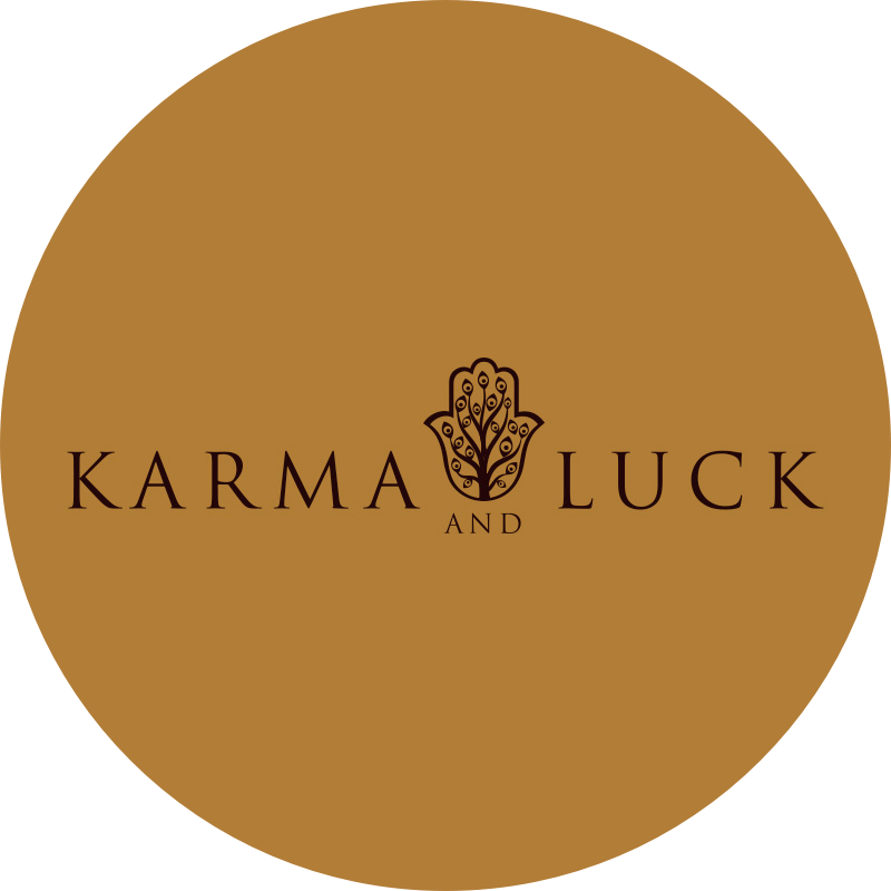 The logo for Karma and Luck at Universal CityWalk Hollywood.