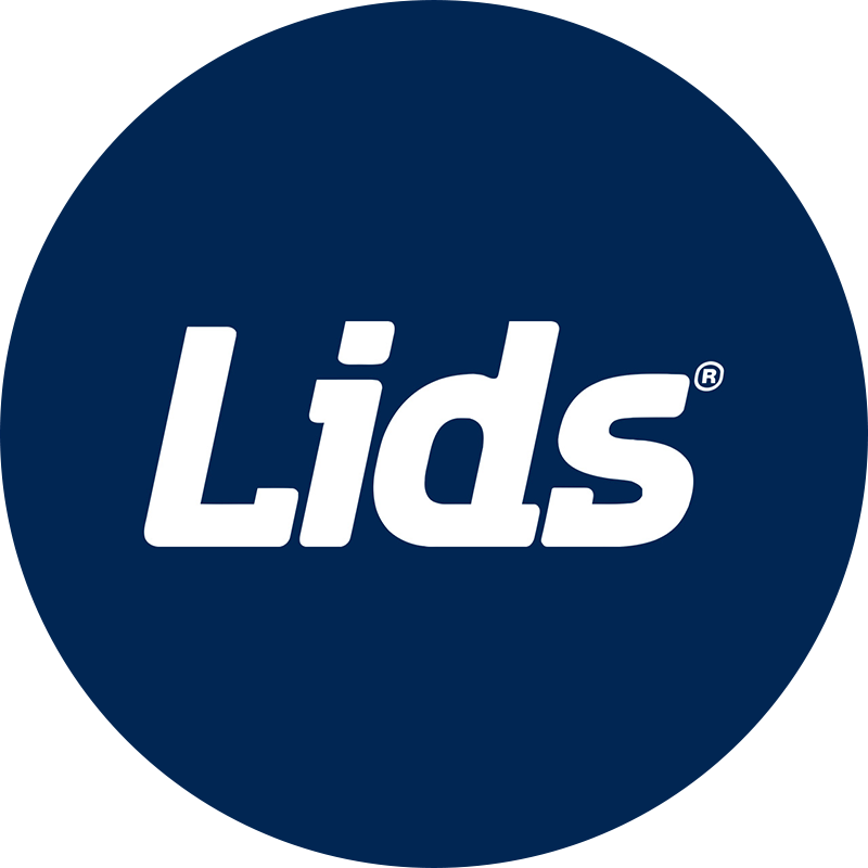 The logo for Lids® at Universal CityWalk Hollywood against a navy background.