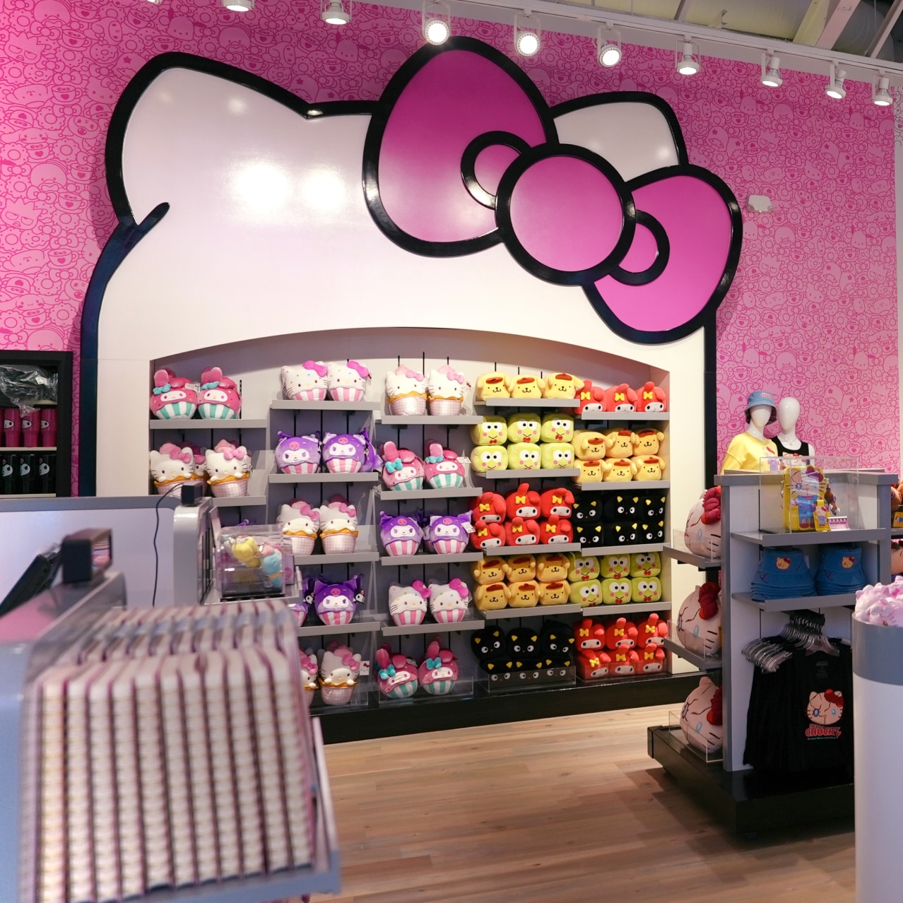 Hello Kitty and Friends merch on display inside the Sanrio Smile Shop at Universal CityWalk Hollywood.