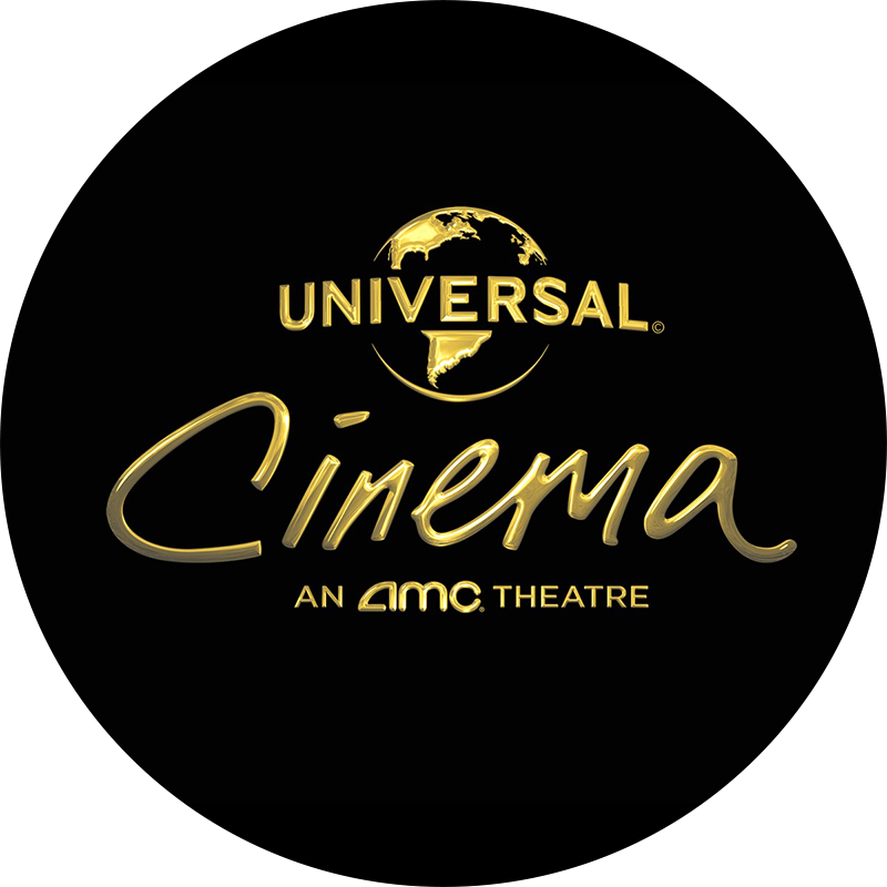 Logo that reads “Universal Cinema: an AMC Theatre” at Universal CityWalk Hollywood.
