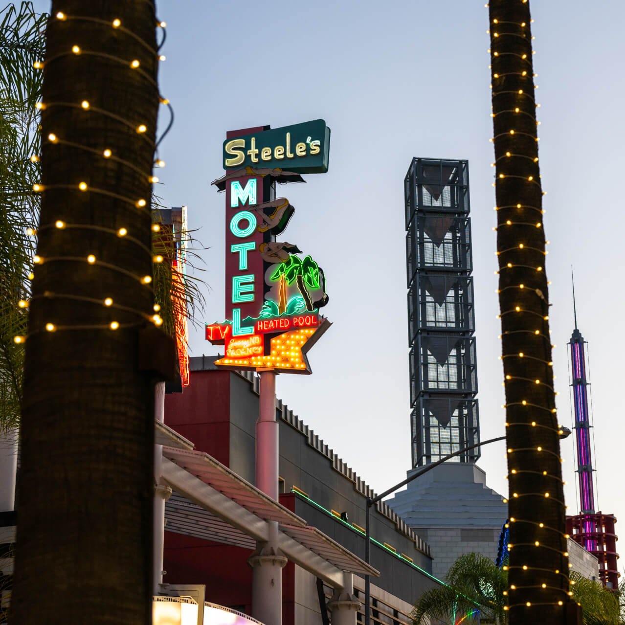 Neon artwork on display at Universal CityWalk Hollywood.