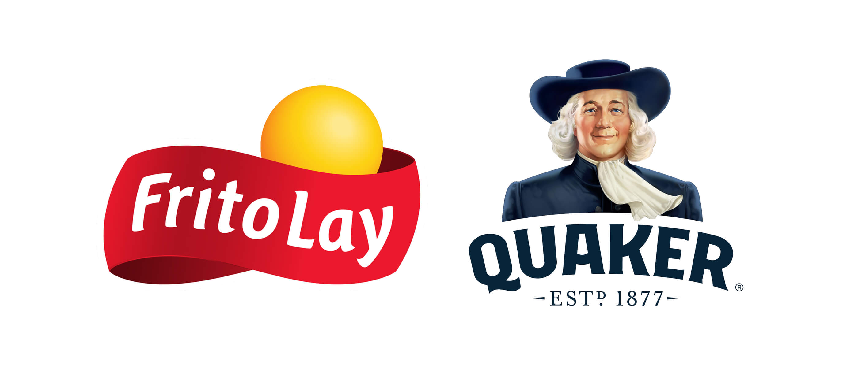 Frito Lay and Quaker logos in a white background.