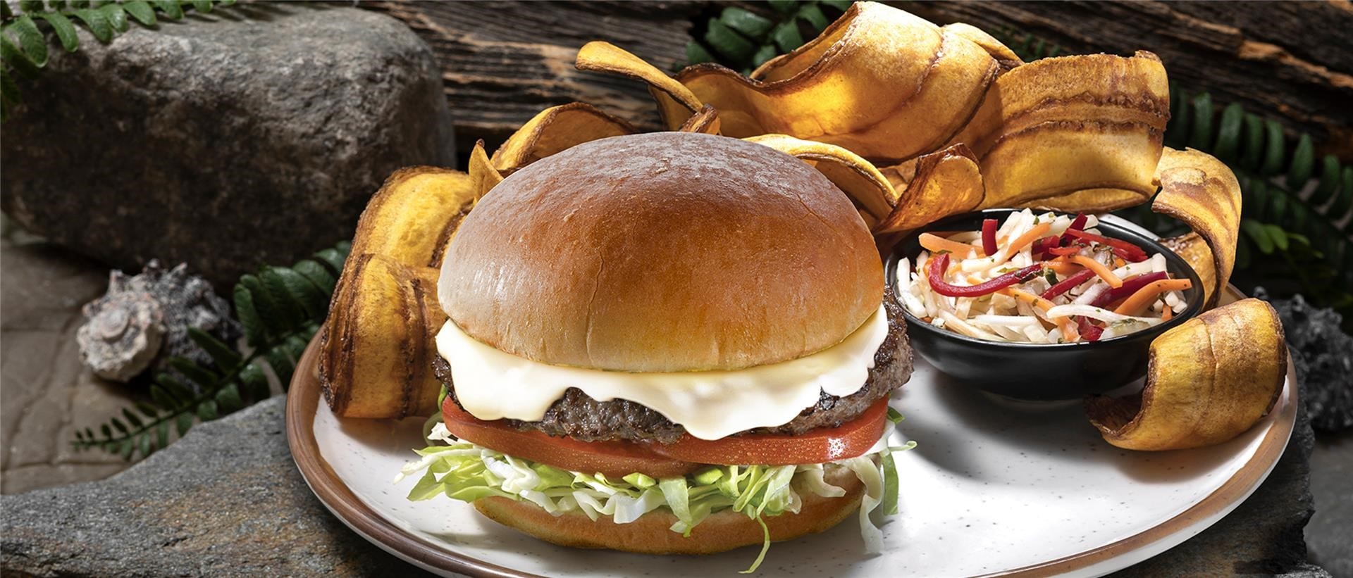 Photo of a burger from Jurassic Cafe