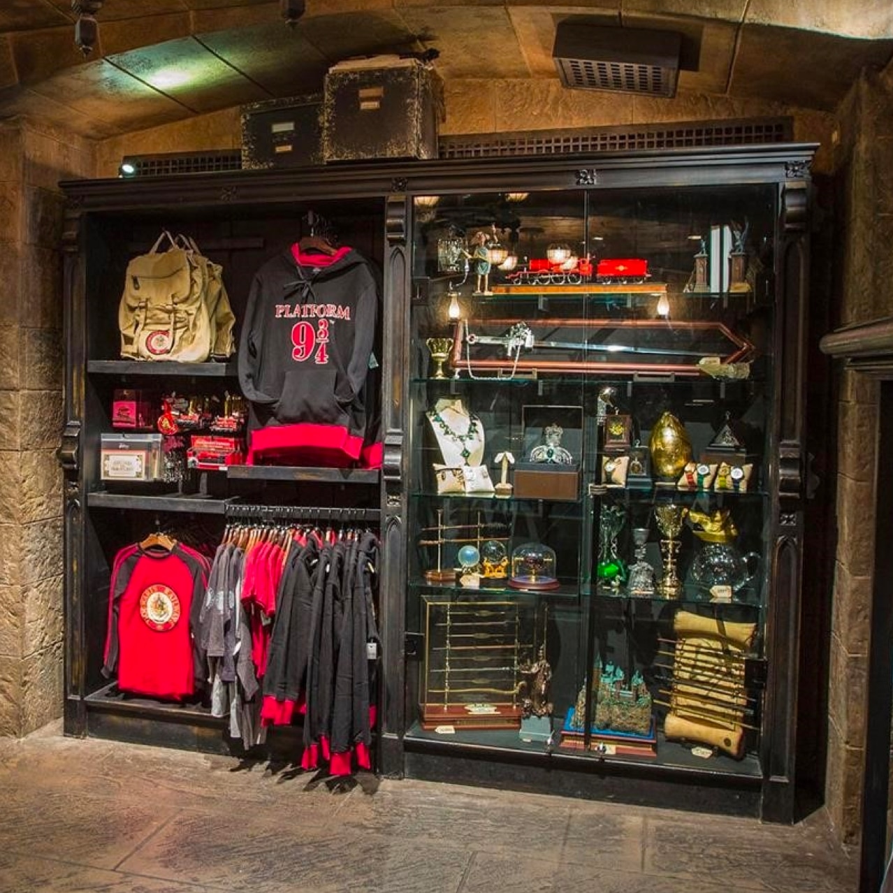 Inside the Harry Potter themes store, Filch.