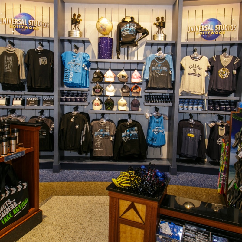 Image of the inside of the Universal Studios Store