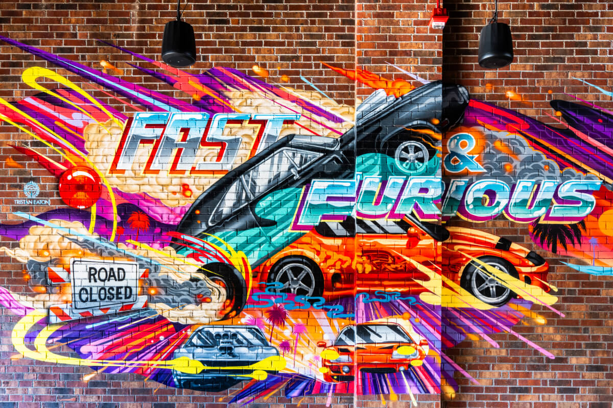 Tristan Eaton Fast& Furious mural art