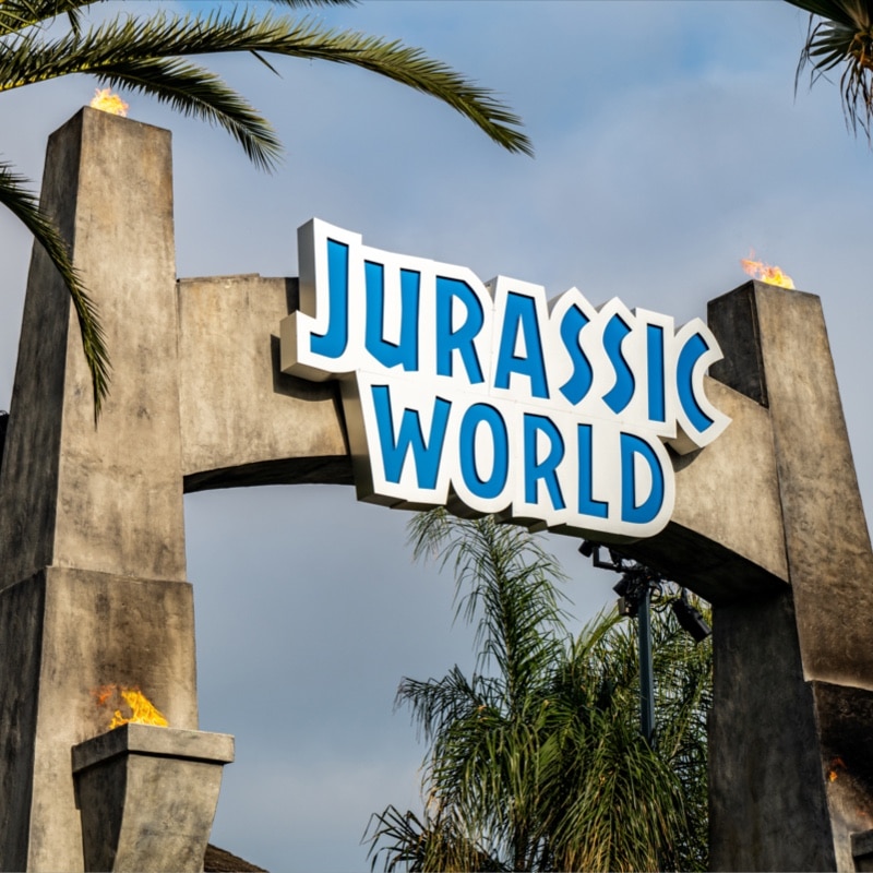 Jurassic World sign
