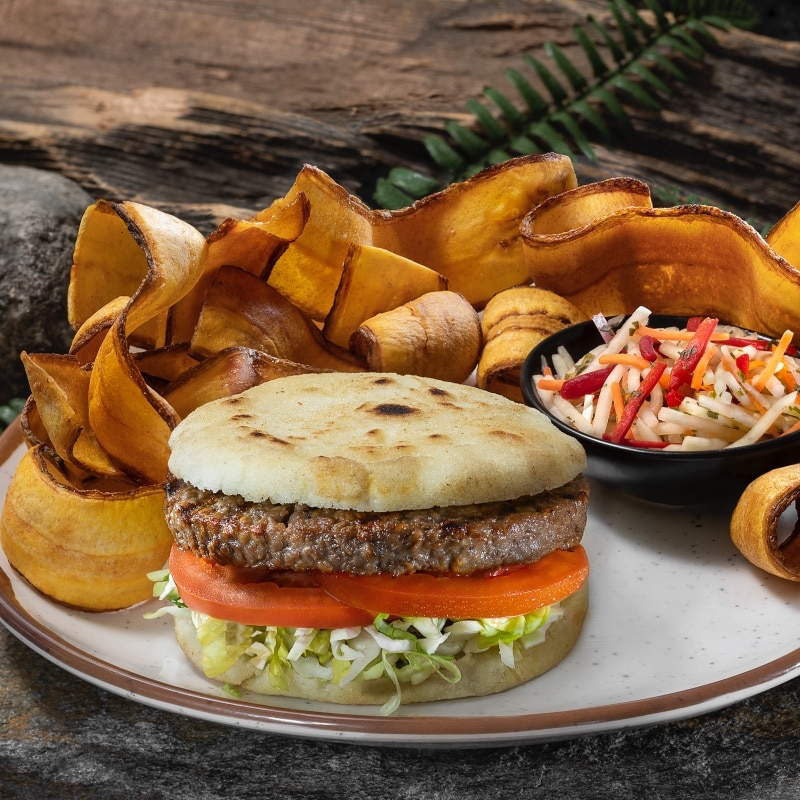 Burger at Jurassic Cafe