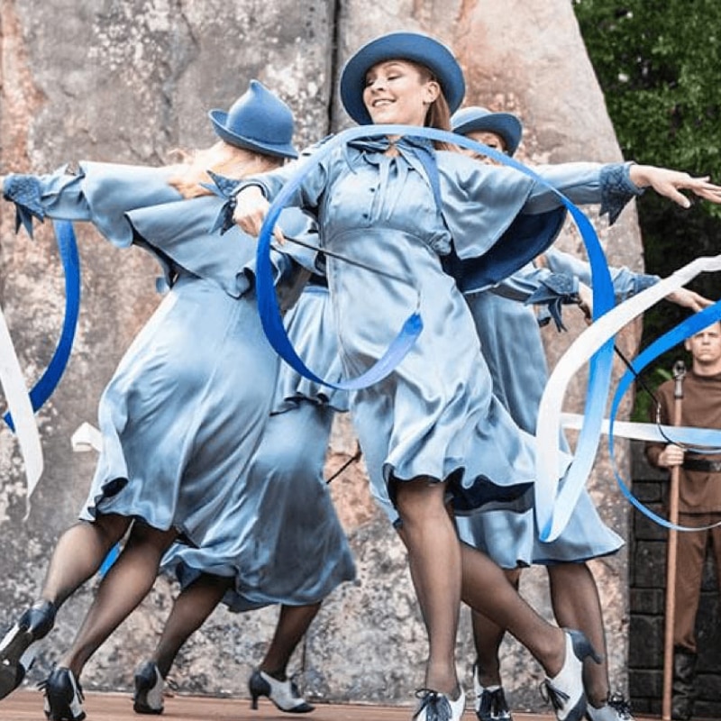 Triwizard Spirit Rally Fast Fact 1 of Beauxbatons twirling in a circle.