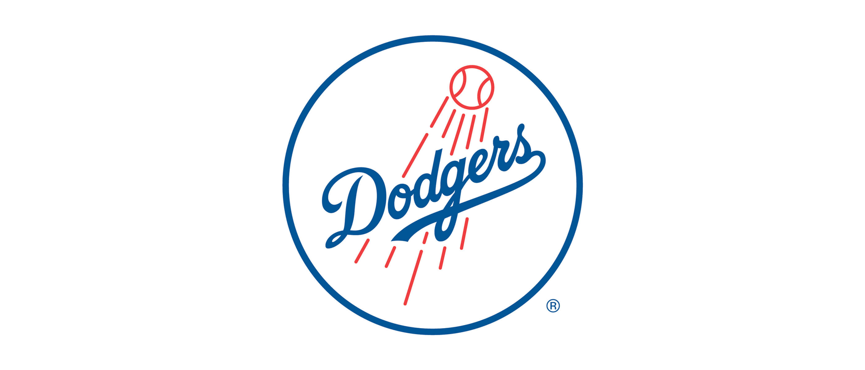 Dodgers logo in a white background.