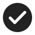 Icon of a circle with the outline of a checkmark