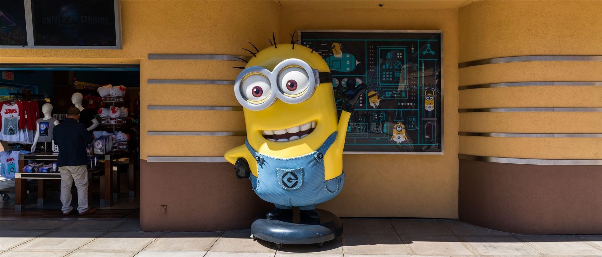 Photo of a Minion in a storefront