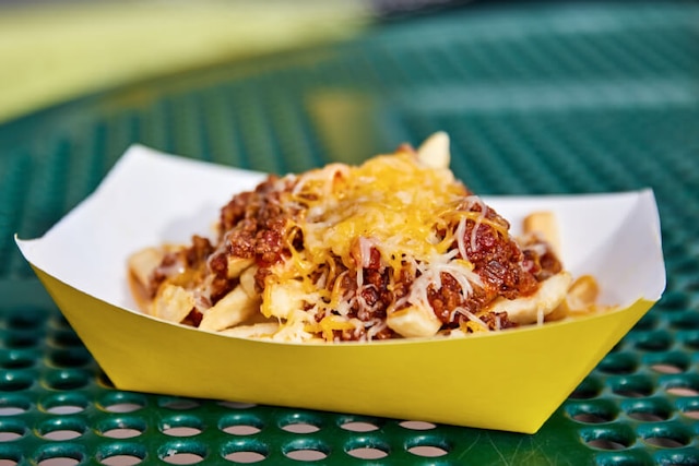 Chili Cheese Fries, offered at Krusty Burger in Springfield, U.S.A.