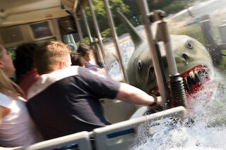 Studio Tour Tram driving through set of War of the Worlds
