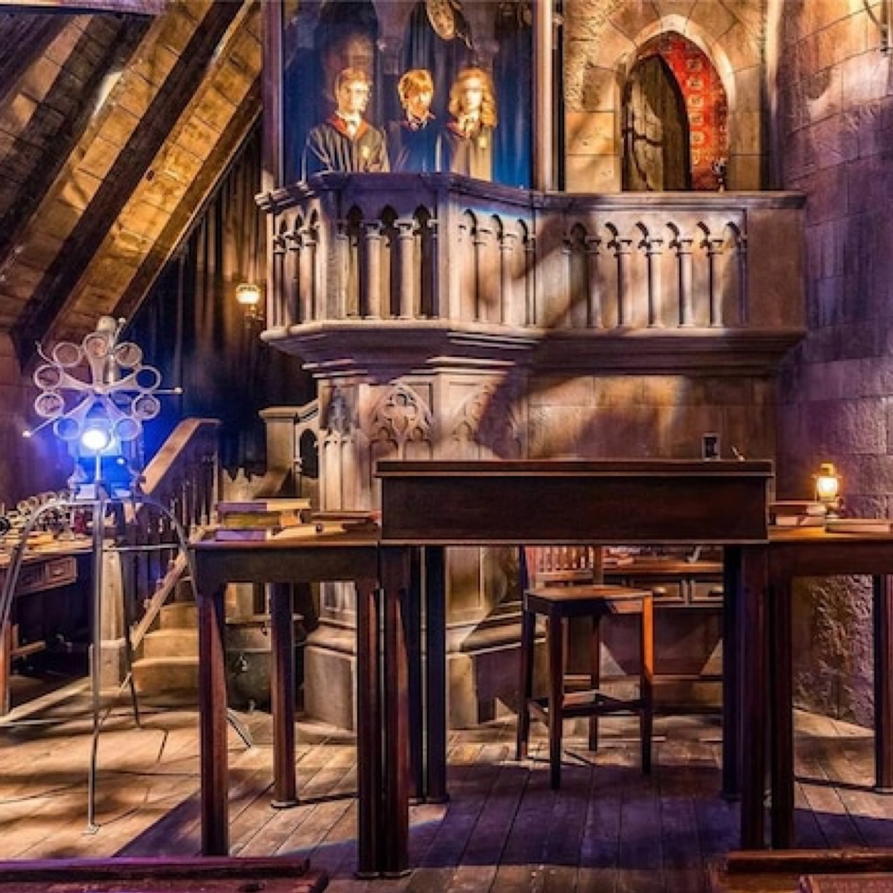 The Defence Against The Dark Arts classroom on the Harry Potter Forbidden  Journey Ride.