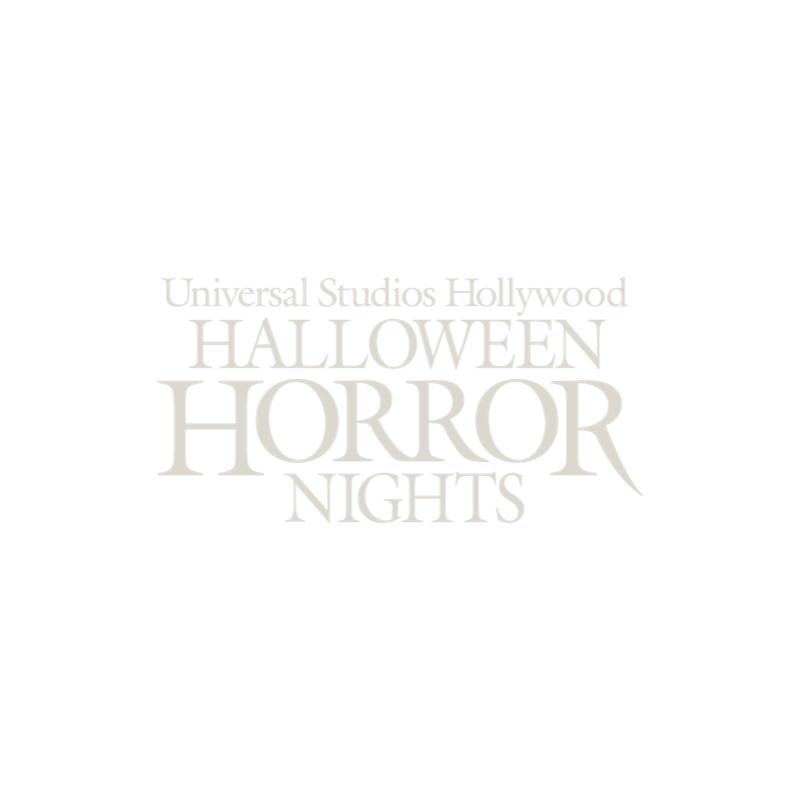 Universal Studios Hollywood Halloween Horror Nights logo on grungy background.