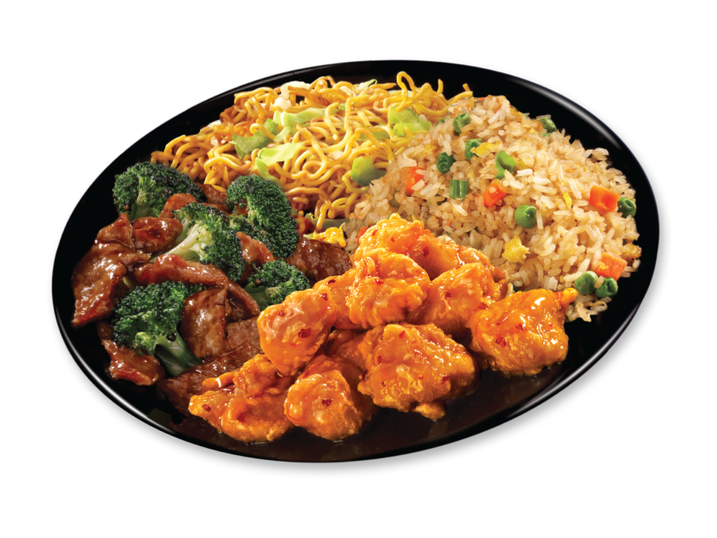 Plate 1 - Orange Chicken and Broccoli Beef