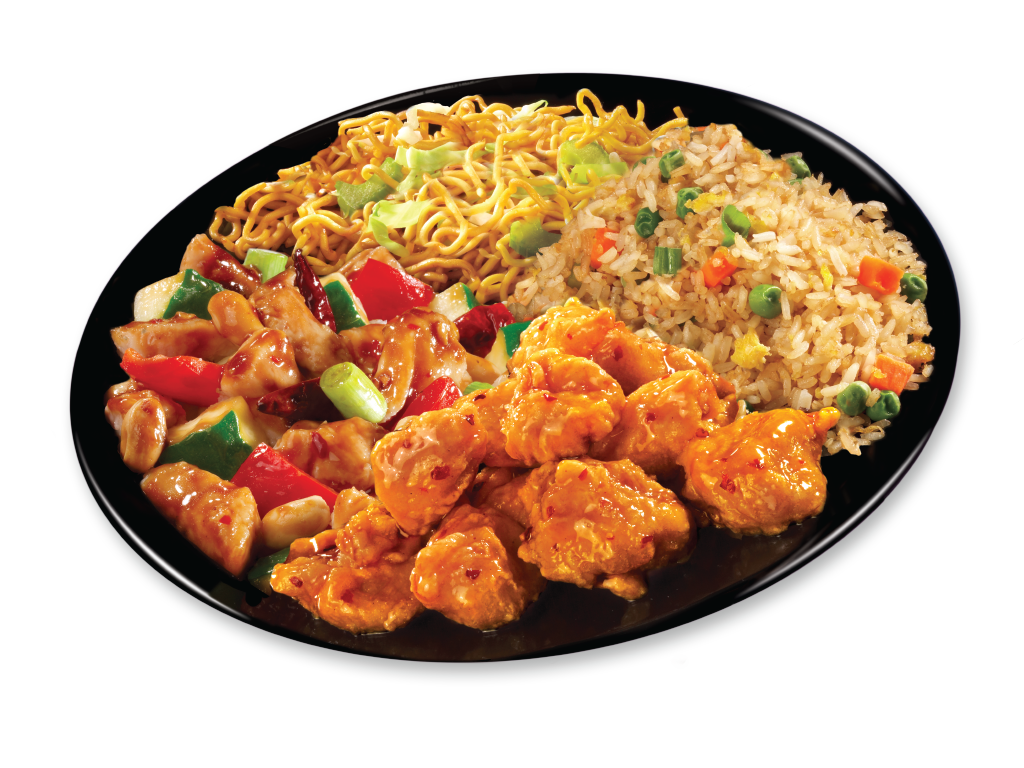 Plate 2 - Orange Chicken and Kung Pao Chicken