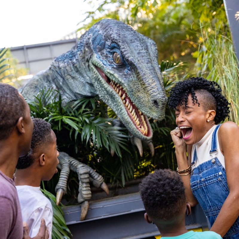 Guests with Blue the Raptor