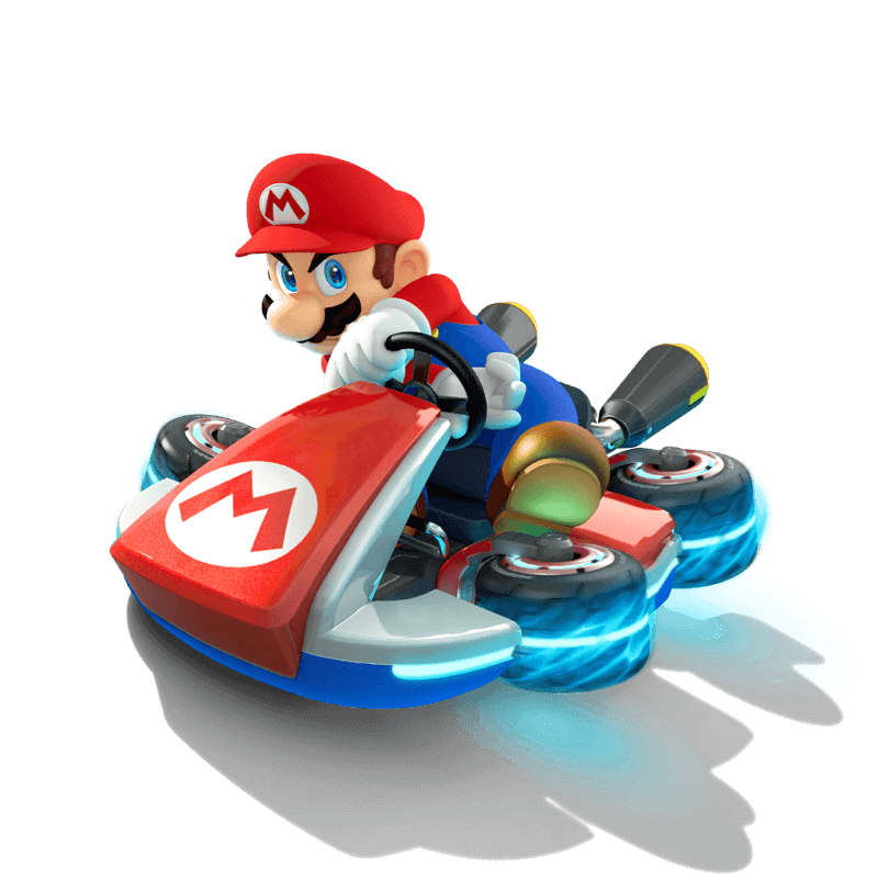 Image of Super Mario character driving on a kart.